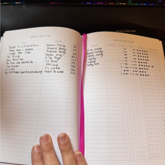 Elegant Blue Reading Journal - Picture 3 of 5